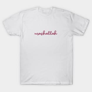 mashallah - maroon red T-Shirt